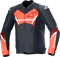 ALPINESTARS Faster v3 Airflow Leather Jacket - Black/Red Fluo - US 40 / EU 50 3103625-1030-50