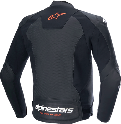 ALPINESTARS Faster v3 Airflow Leather Jacket - Black/Red Fluo - US 40 / EU 50 3103625-1030-50
