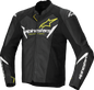 ALPINESTARS Faster v3 Airflow Leather Jacket - Black/White/Yellow Fluo - US 42 / EU 52 3103625-125-52