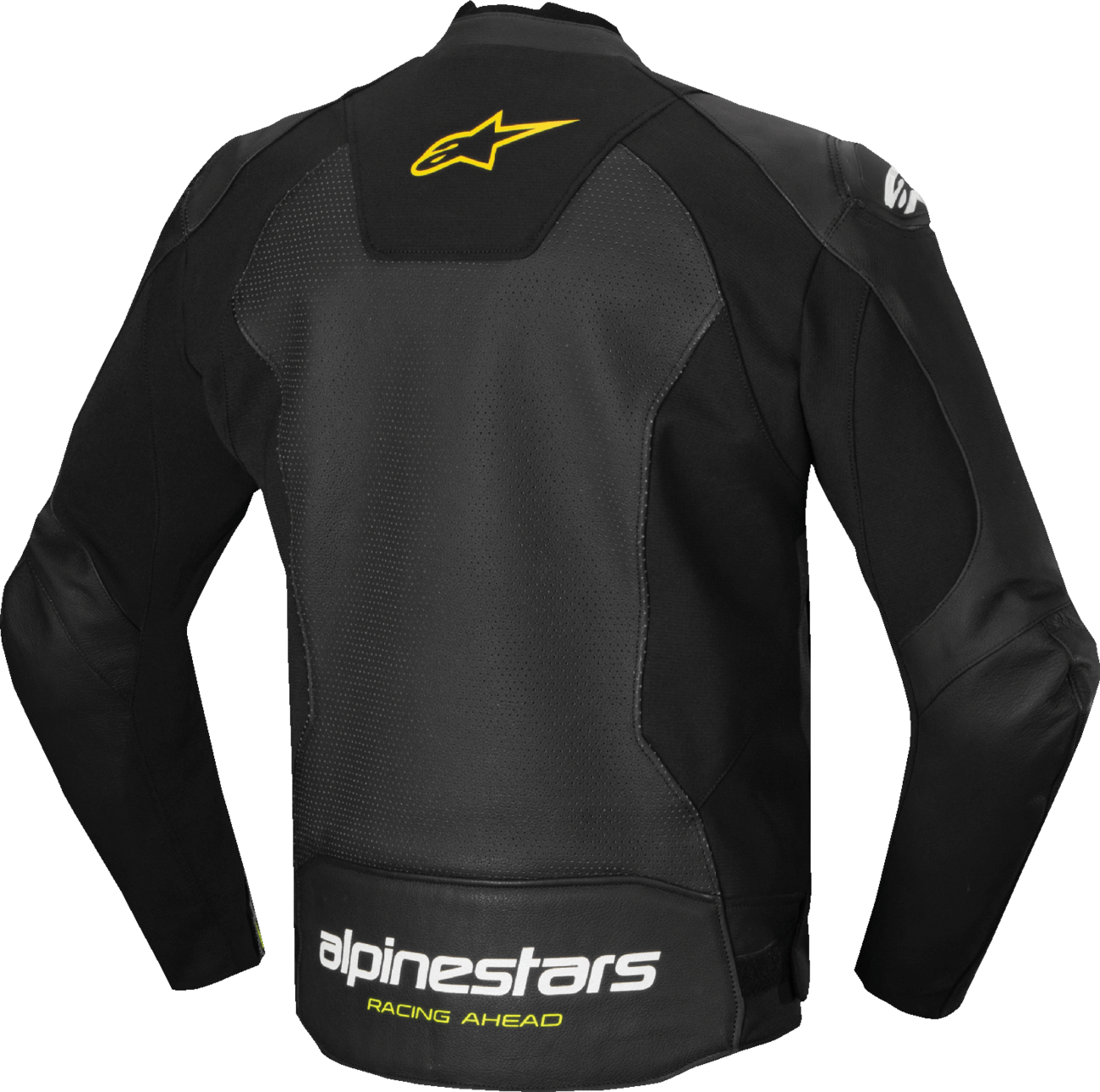 ALPINESTARS Faster v3 Airflow Leather Jacket - Black/White/Yellow Fluo - US 44 / EU 54 3103625-125-54