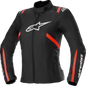 ALPINESTARS Stella T-SPS v2 WP Jacket - Black/White/Red Fluo - Large 3210225-1231-L