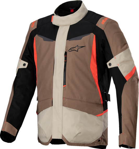 ALPINESTARS ST-1 WP Jacket - Dark Khaki/Sand/Black/Red Fluo - 3XL 3200625-866-3XL