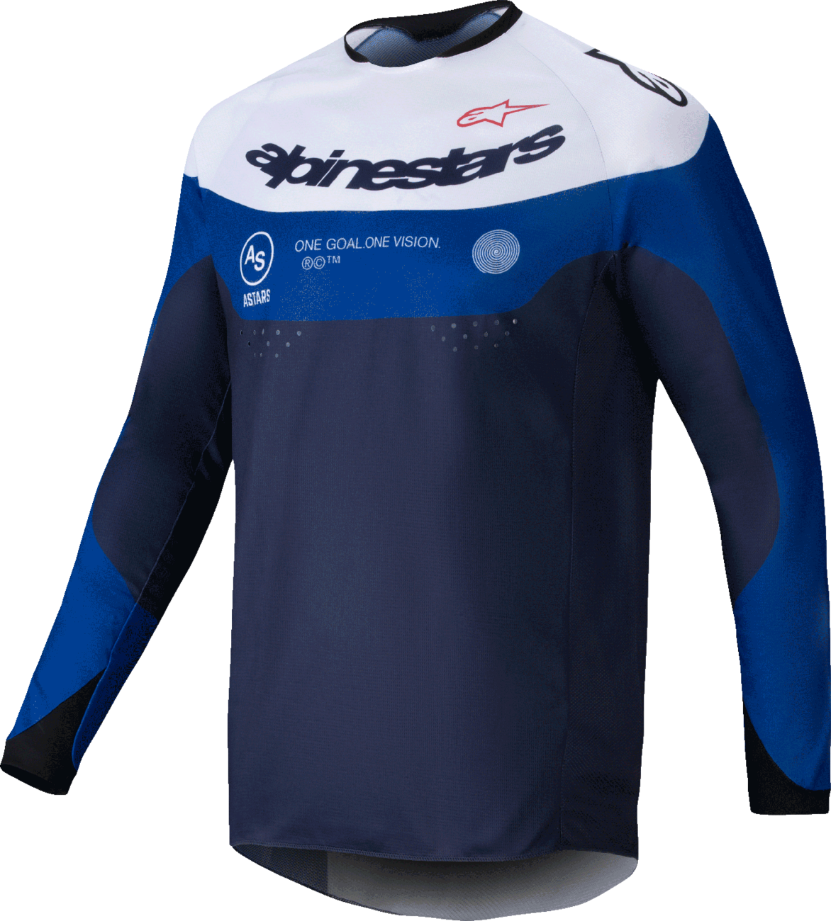 Alpinestars Pro-Dura Long-Sleeve Jersey - Navy, Bright Blue & White - Medium