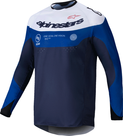 Alpinestars Pro-Dura Long-Sleeve Jersey - Navy, Bright Blue & White - Medium