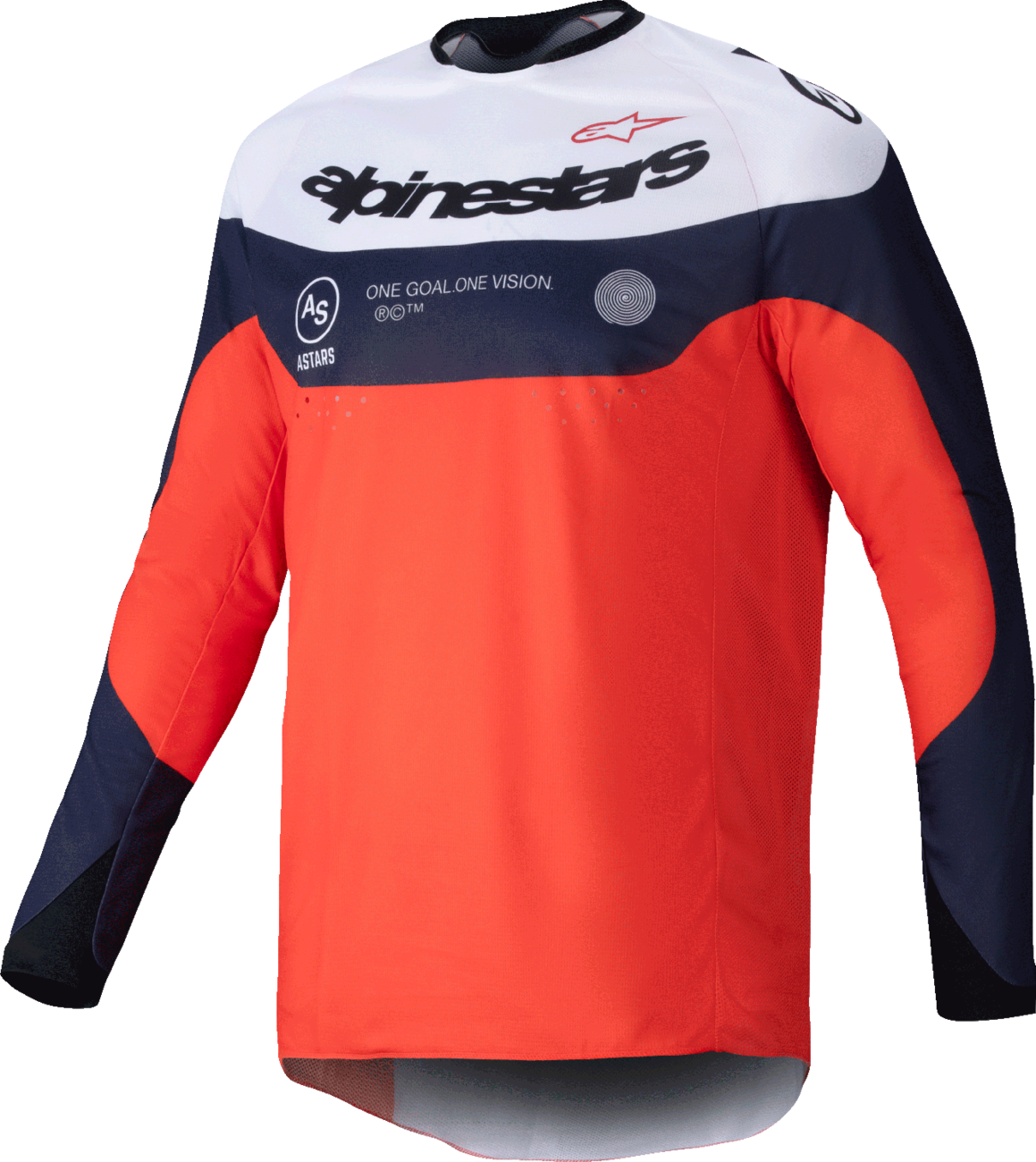 ALPINESTARS Pro-Dura Long-Sleeve Jersey - Navy/Hot Orange/White - Large 3760125-7162-L