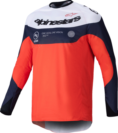 ALPINESTARS Pro-Dura Long-Sleeve Jersey - Navy/Hot Orange/White - XL 3760125-7162-XL
