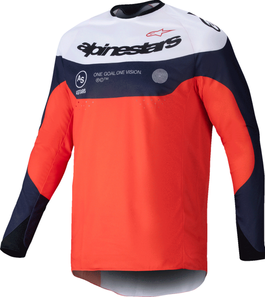 ALPINESTARS Pro-Dura Long-Sleeve Jersey - Navy/Hot Orange/White - XL 3760125-7162-XL