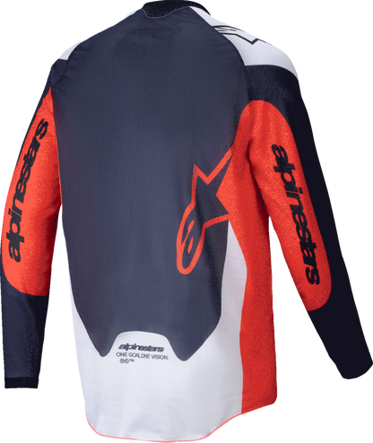 ALPINESTARS Pro-Dura Long-Sleeve Jersey - Navy/Hot Orange/White - XL 3760125-7162-XL