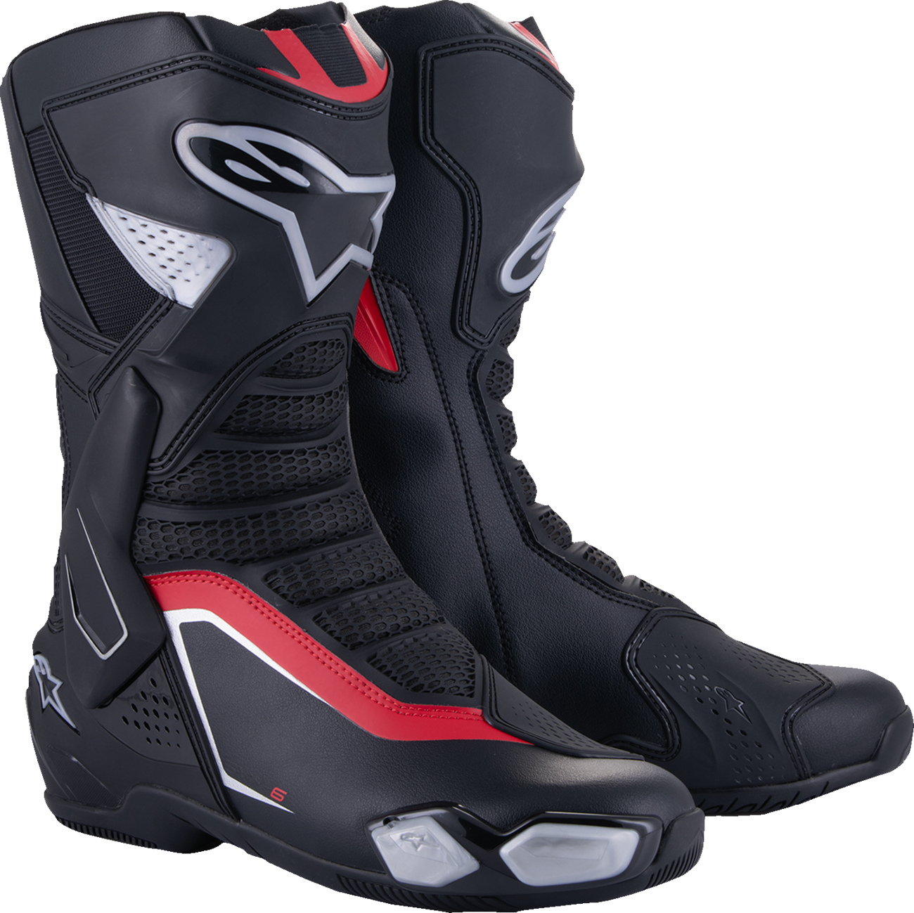 ALPINESTARS SMX-6 V3 Boots - Black/Silver/Red - US 10.5/EU 45 2223025-199-45