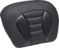 MUSTANG Deluxe Chopped Tour-Pak® Sissy Bar Pad - Black w/ Gunmetal Stitch - Touring 88405GM