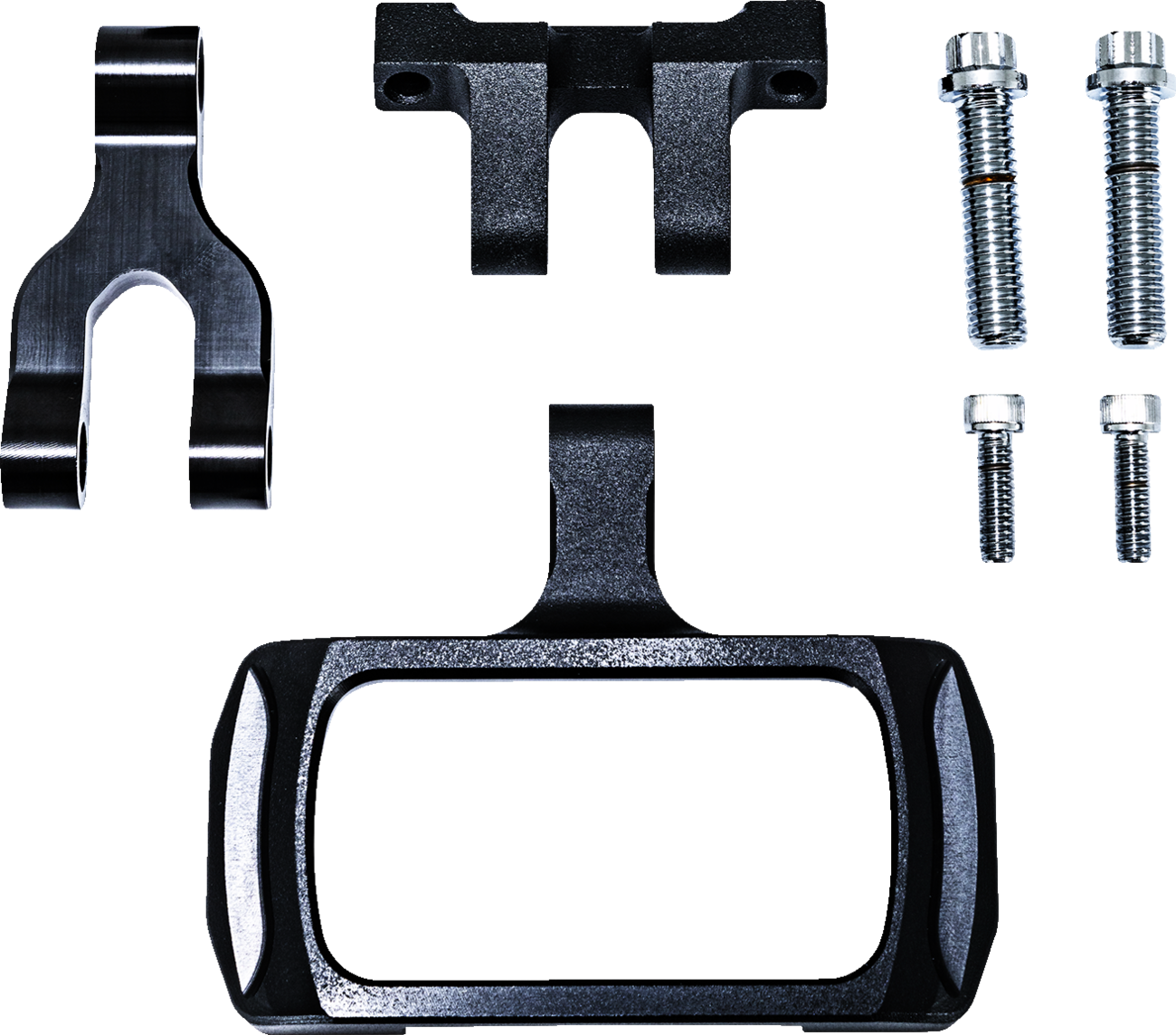 PERFORMANCE MACHINE (PM) Gauge Relocation Kit - Black Ops® - Softail 0208-2191-SMB