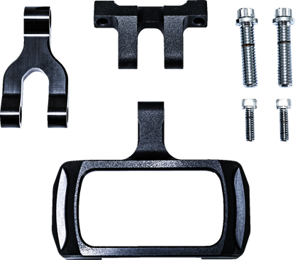PERFORMANCE MACHINE (PM) Gauge Relocation Kit - Black Ops® - Softail 0208-2191-SMB
