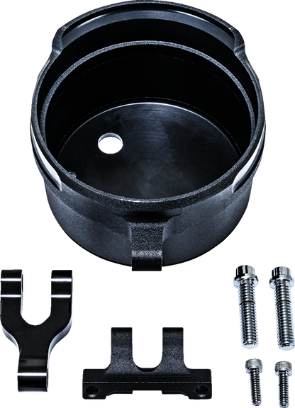 PERFORMANCE MACHINE (PM) Gauge Relocation Kit - Round - Black Ops® 0208-2192-SMB