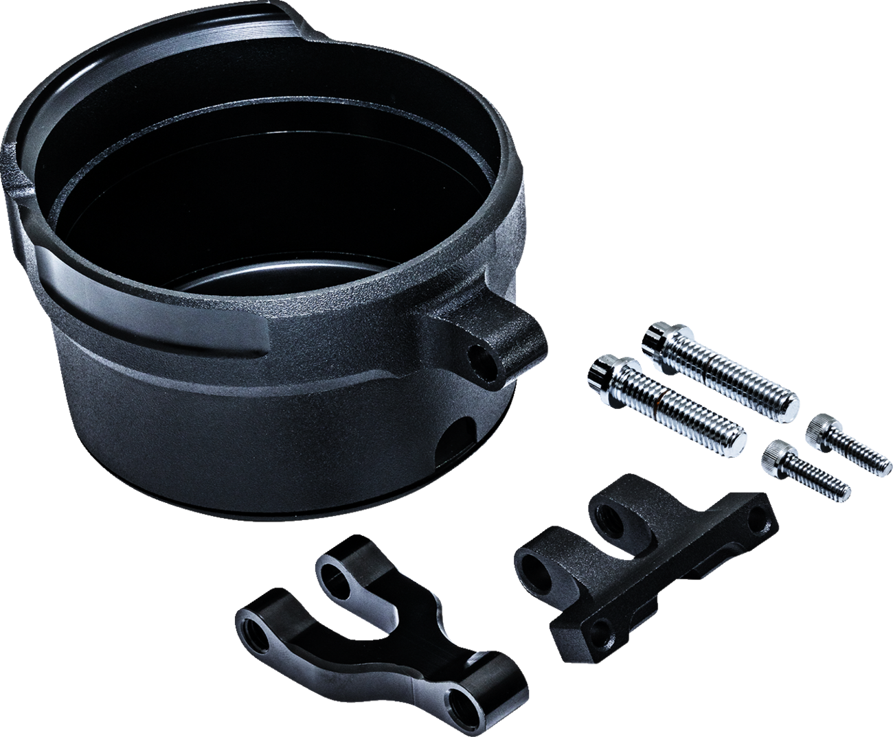 PERFORMANCE MACHINE (PM) Gauge Relocation Kit - Round - Black Ops® 0208-2192-SMB