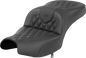 SADDLEMEN Roadsofa™ Seat - Without Backrest - Black - Lattice Stitch - Indian Pursuit '22-'24 I22-02-182