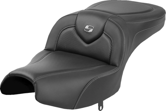 SADDLEMEN Roadsofa™ Seat - Without Backrest - Black - Carbon Fiber - Indian Pursuit '22-'24 I22-02-185