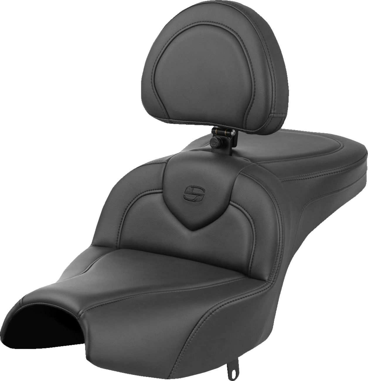 SADDLEMEN Roadsofa™ Seat - With Backrest - Black - Indian Pursuit '22-'24 I22-02-187BR
