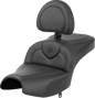 SADDLEMEN Roadsofa™ Seat - With Backrest - Black - Indian Pursuit '22-'24 I22-02-187BR