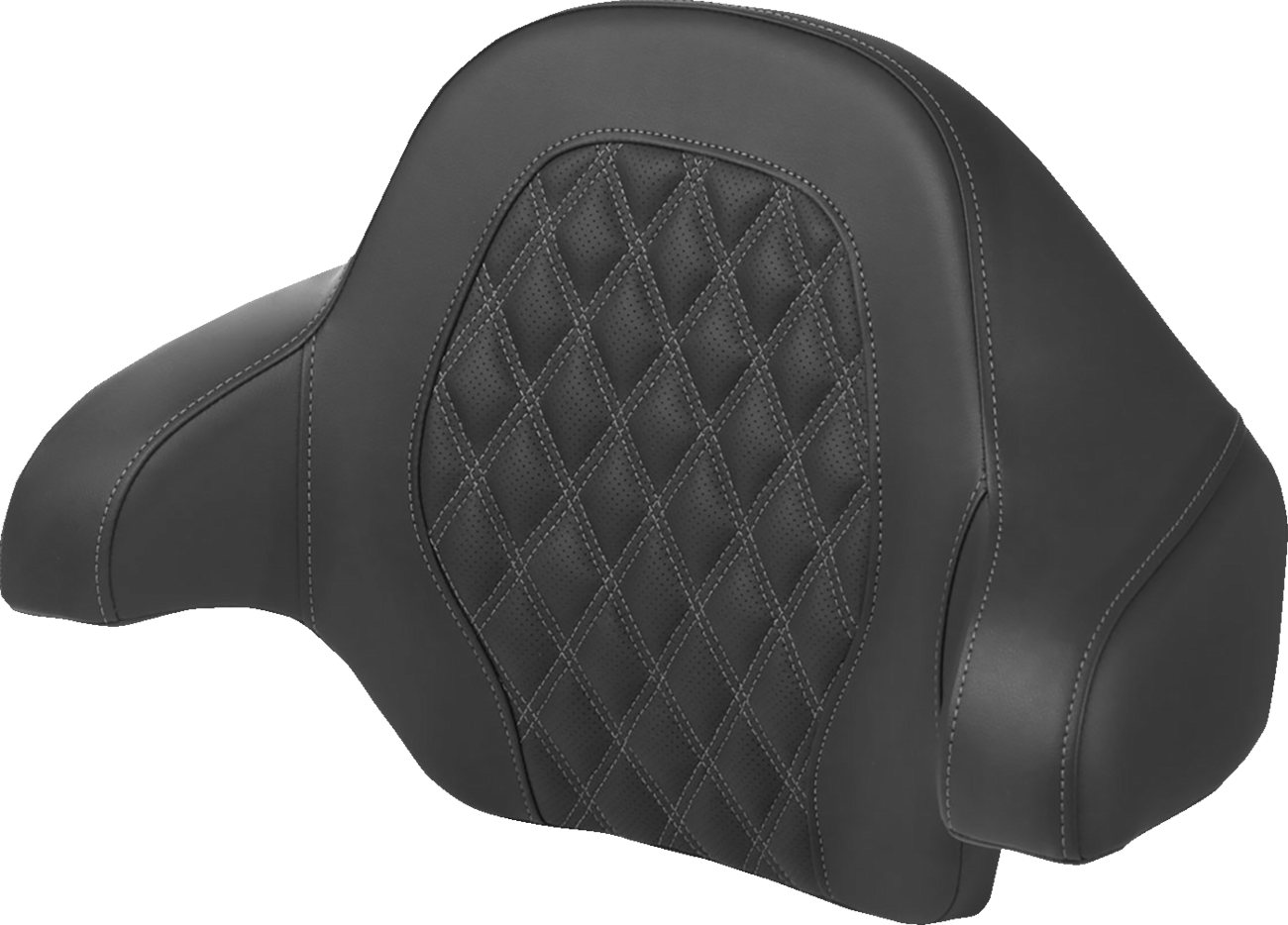 SADDLEMEN Tour-Pak® Backrest Pad - Lattice Stitch - Dark Gray Stitch - FL '14-'24 814-07-18402