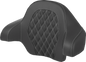 SADDLEMEN Tour-Pak® Backrest Pad - Lattice Stitch - Silver Stitch - FL '14-'24 814-07-18405