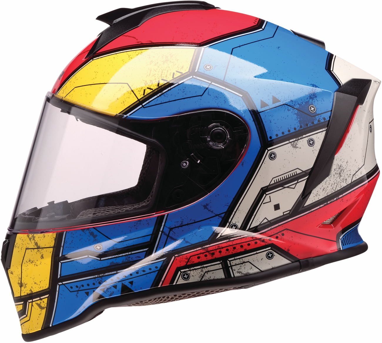 Z1R Youth Warrant 2.0 Helmet - Sentinel - Blue/Yellow - Large 0102-0294
