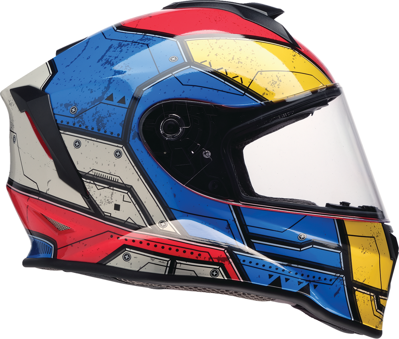 Z1R Youth Warrant 2.0 Helmet - Sentinel - Blue/Yellow - Large 0102-0294