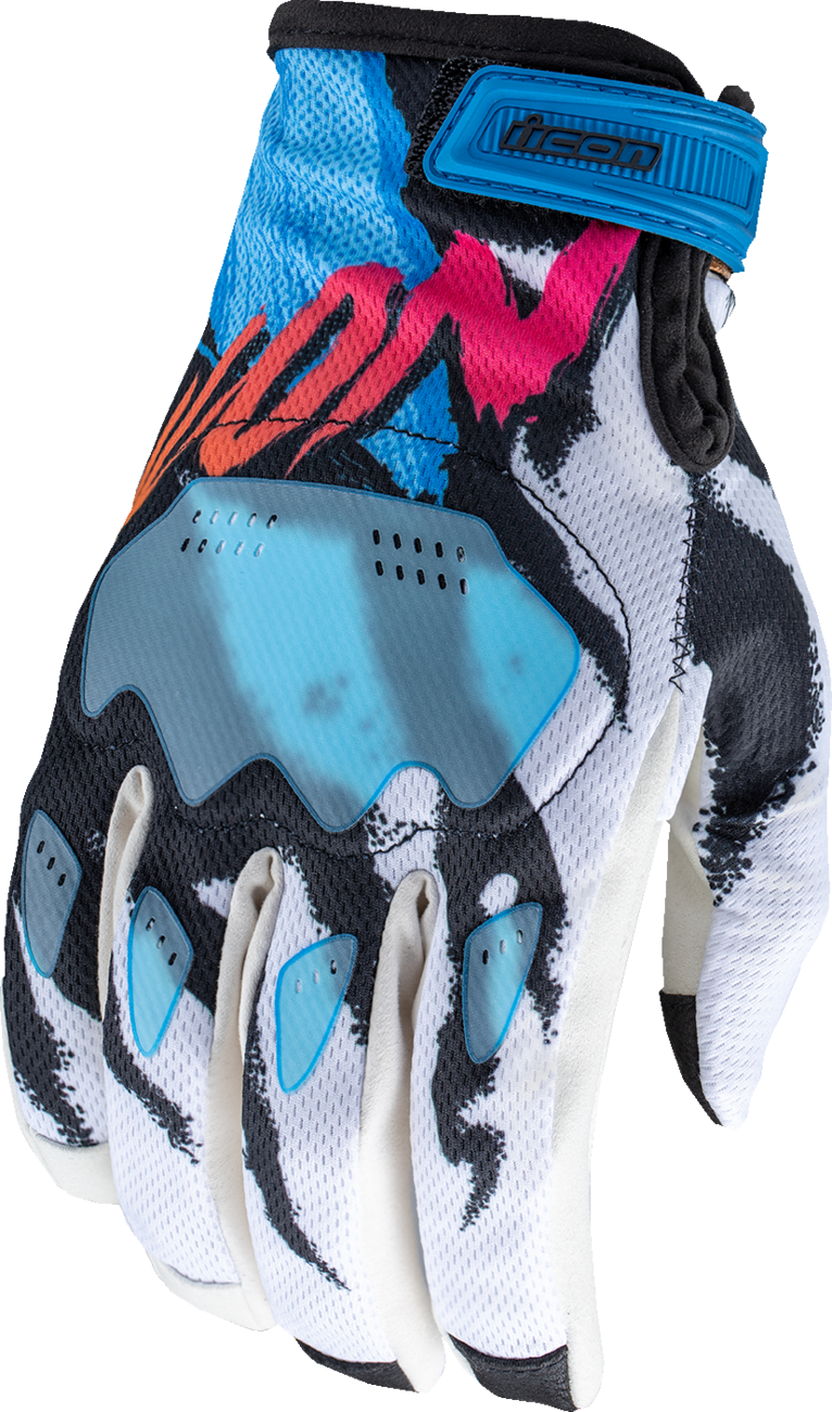 ICON Hooligan™ Rad Dawn Gloves - White - Small 3301-4851