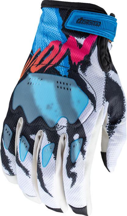 ICON Hooligan™ Rad Dawn Gloves - White - Small 3301-4851