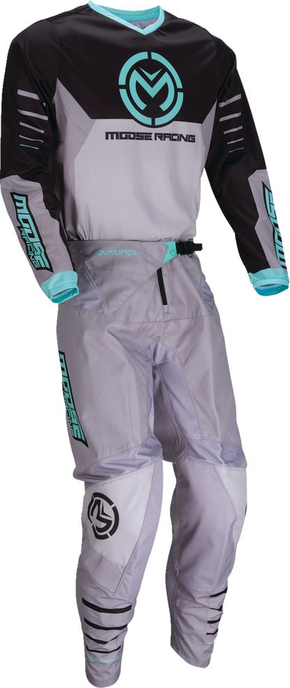 MOOSE OFFROAD Qualifier® Jersey - Gray/Teal - 4XL 2910-8189