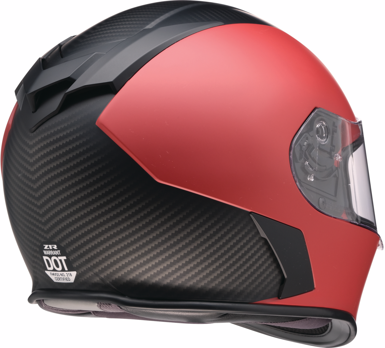 Z1R Warrant Helmet - Carbon - Red - Small 0101-17427