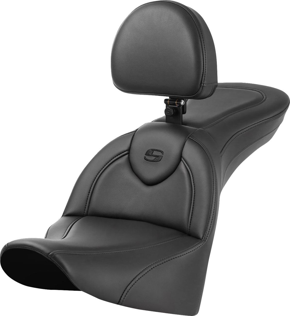 SADDLEMEN Roadsofa™ Seat - with Backrest - Plain - FL '18-'24 818-33-187BR