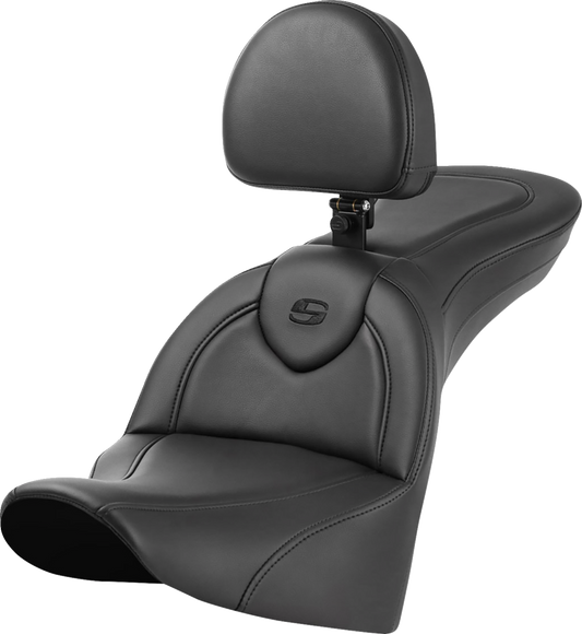 SADDLEMEN Roadsofa™ Seat - with Backrest - Plain - FL '18-'24 818-33-187BR