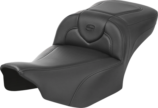 SADDLEMEN Roadsofa™ Extended Reach Seat - without Backrest - Carbon Fiber - FLTR/FLHX '23-'24 823-07-18600