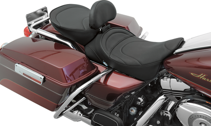 DRAG SPECIALTIES SEATS Pillion Seat - Mild Stitched - Wide - FL '00-'22 0801-0467