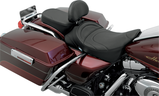 DRAG SPECIALTIES SEATS Pillion Seat - Mild Stitched - Narrow - FL '00-'22 0801-0469