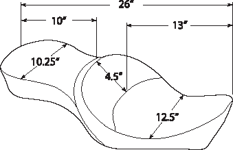 DRAG SPECIALTIES SEATS Low Profile Touring Seat - Pillow - XL '82-'03 0804-0626