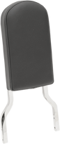 DRAG SPECIALTIES SEATS Sissy Bar Pad - Tall - Smooth - Solar Reflective Leather Top Stitch - 2" Thick 0822-0298