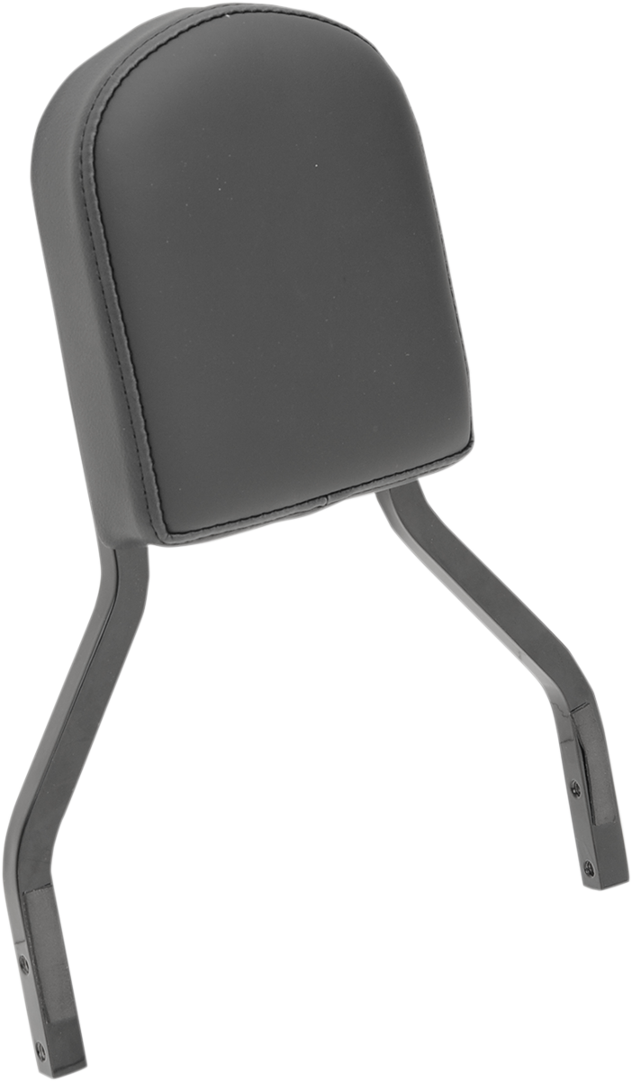 DRAG SPECIALTIES SEATS Sissy Bar Pad - Short - Smooth - Solar Reflective Leather Top Stitch - 2" Thick 0822-0299