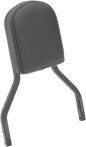 DRAG SPECIALTIES SEATS Sissy Bar Pad - Short - Smooth - Solar Reflective Leather Top Stitch - 2" Thick 0822-0299