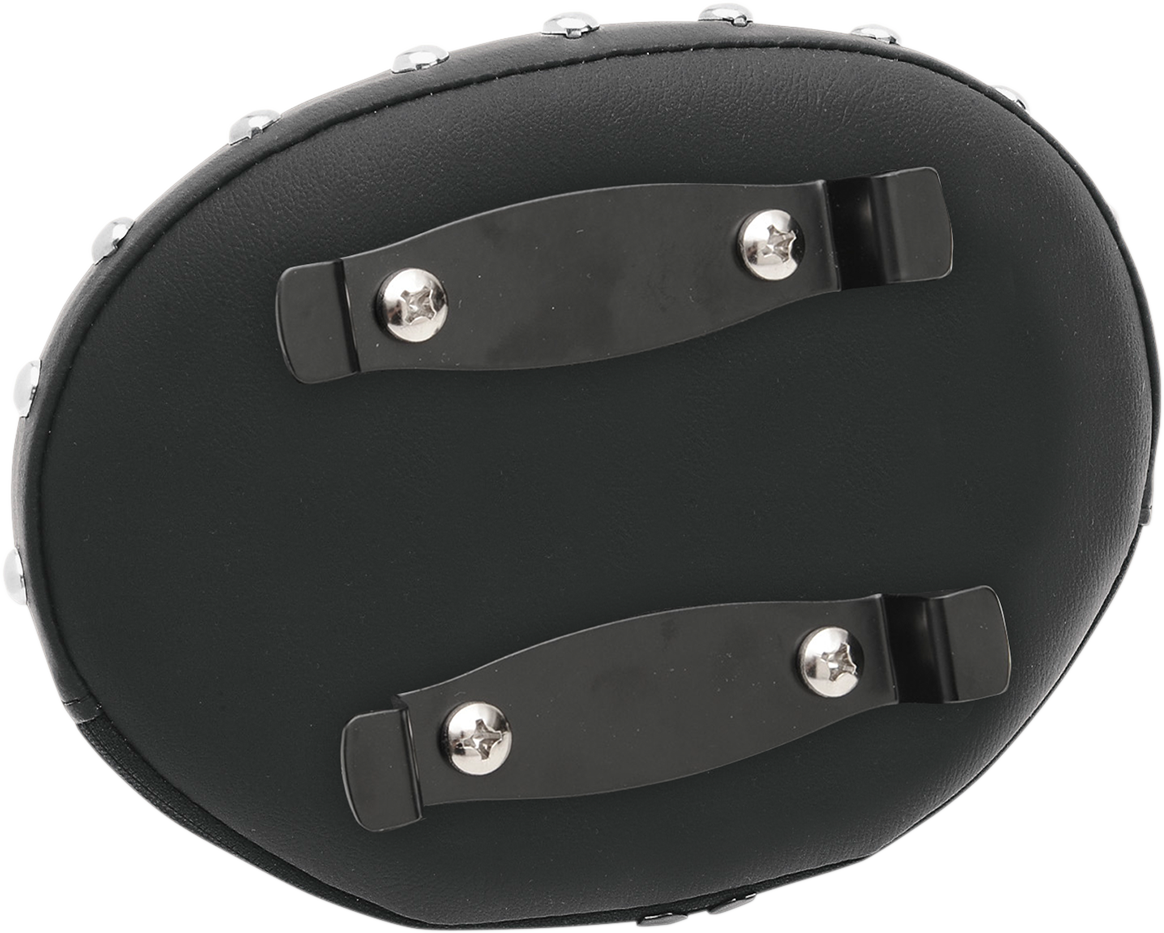 DRAG SPECIALTIES SEATS Oval Sissy Bar Pad - Black - Studded - 2" Thick 0822-0342
