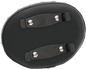 DRAG SPECIALTIES SEATS Oval Sissy Bar Pad - Black - Studded - 2" Thick 0822-0342