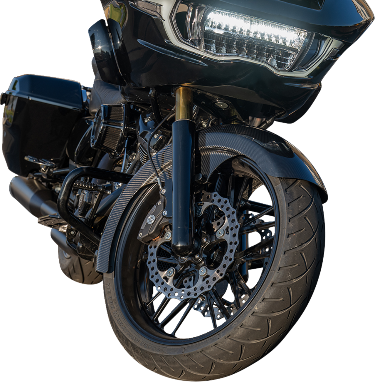 ARLEN NESS 21" Front Fender - Fat Wrapper - Carbon Fiber - HD Touring '24-'25 210-031