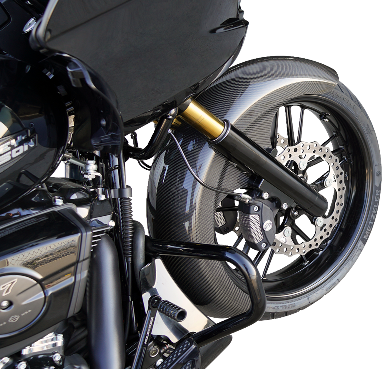 ARLEN NESS 21" Front Fender - Fat Wrapper - Carbon Fiber - HD Touring '24-'25 210-031