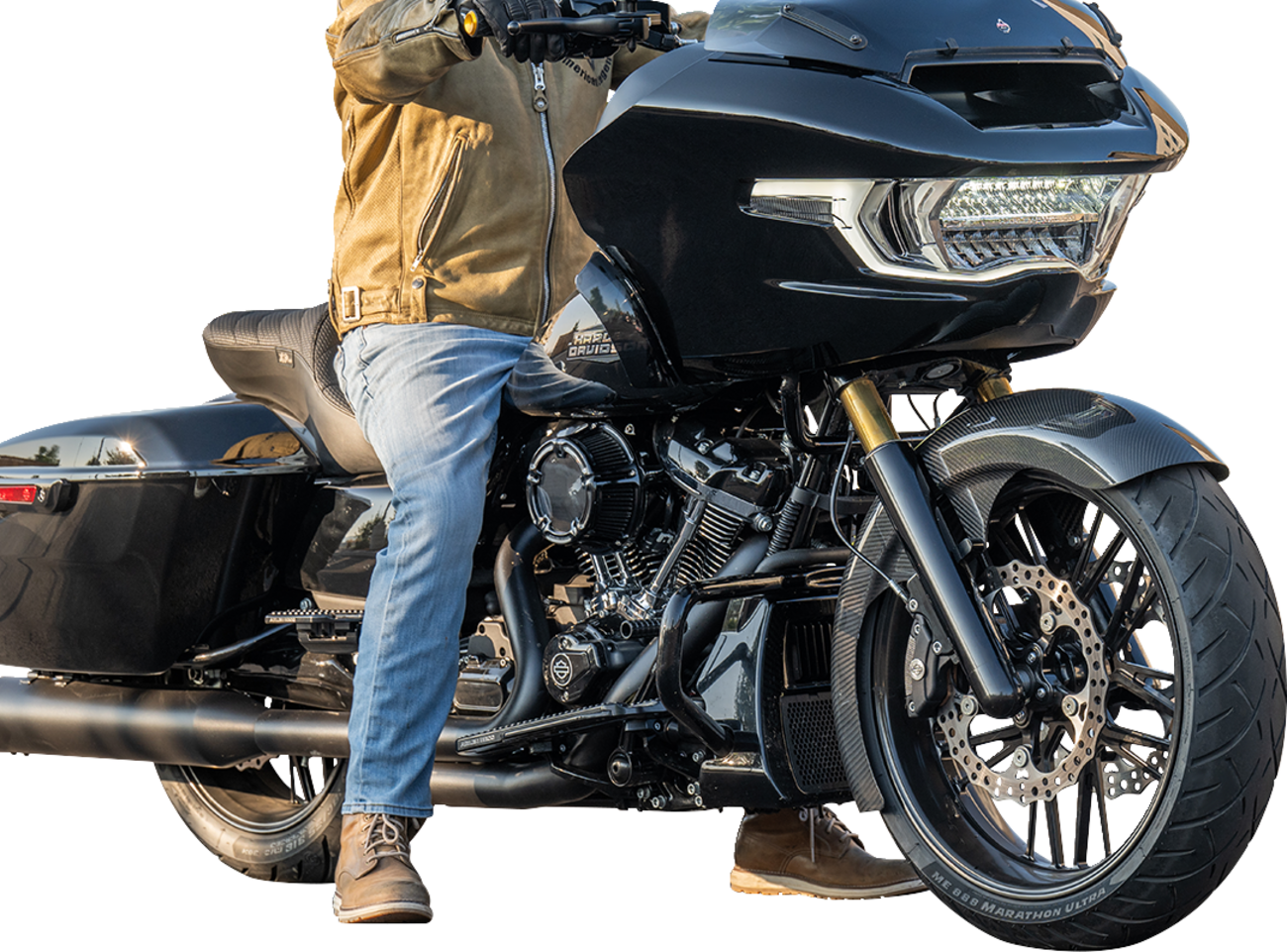 ARLEN NESS 21" Front Fender - Fat Wrapper - Carbon Fiber - HD Touring '24-'25 210-031