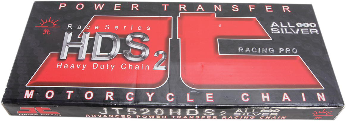 JT CHAINS 520 HDS - Ultimate Competition Chain - Nickel - 120 Links JTC520HDSNN120SL
