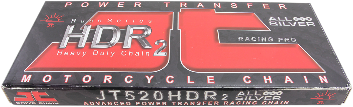 JT CHAINS 520 HDR - Nickel Race Chain - 120 Links JTC520HDRNN120SL