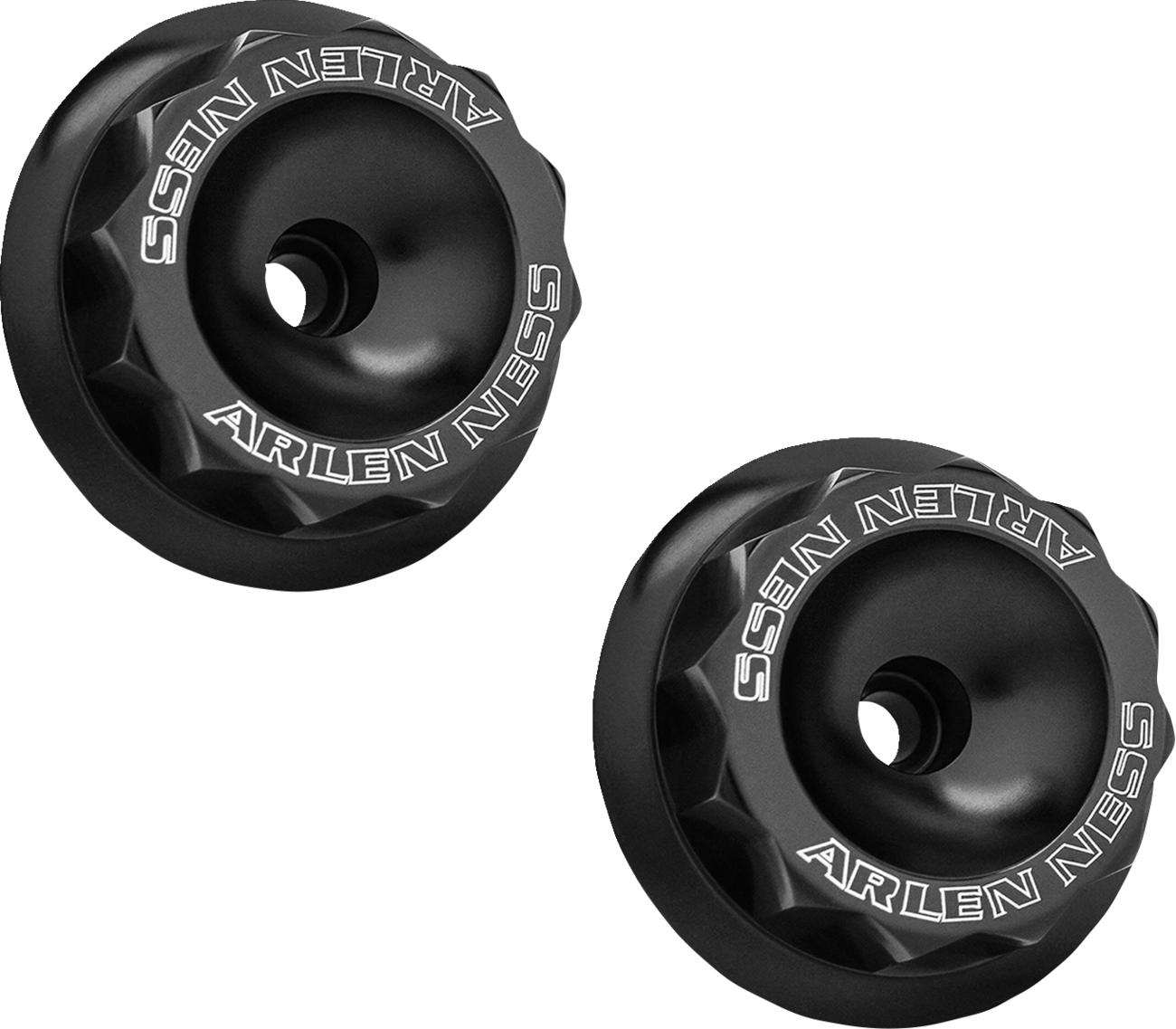 ARLEN NESS Fork Nut Cover - Black Anodized 120-040