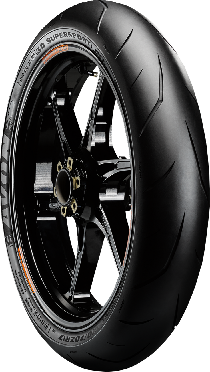 AVON 3D Supersport Front Tire 120/70ZR17 (58W) – High-Performance Motorcycle Tire