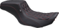 MUSTANG One Piece 2-Up Squareback Seat - Double Diamond - Black Cherry Stitch - FLH/FLT '23-'25 88416DC