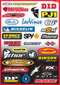 Factory Effex FX 2015 Sponsor/Logo Sticker Sheets - Sponsor Kit B